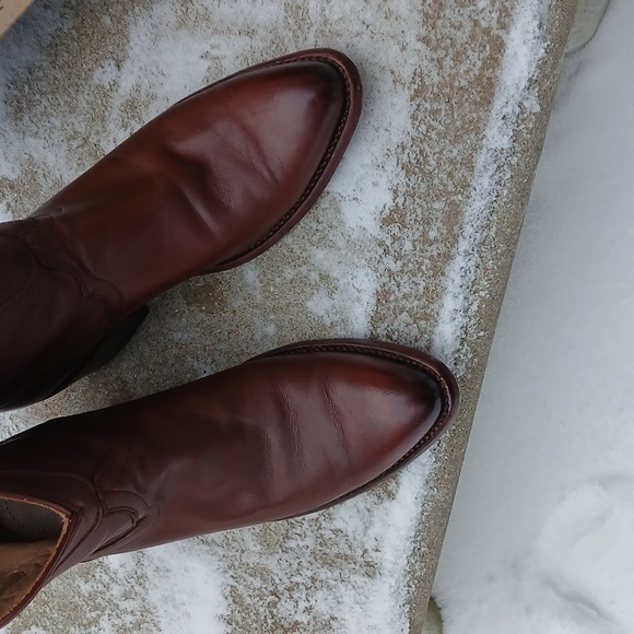 Tecovas The PENNY Brown Leather Cowboy Boots Sz 9.5 - Picture 2 of 16